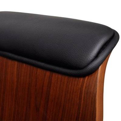 Fauteuil chaise siège de bureau luxe pivotant ergonomique avec accoudoir bois et noir 0502022 - 0502022 - 3000865079651