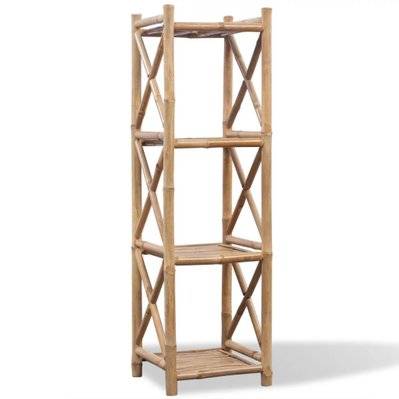 Étagère armoire meuble design à 4 paliers en bambou beige 2702011/2 - 2702011/2 - 3001582196805