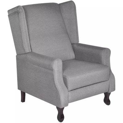Fauteuil chaise siège lounge design club sofa salon réglable tissu gris 1102313 - 1102313 - 3001499335397