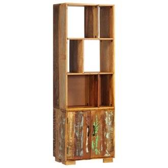 Étagère armoire meuble design bibliothèque 180 cm bois de récupération solide 2702066/2