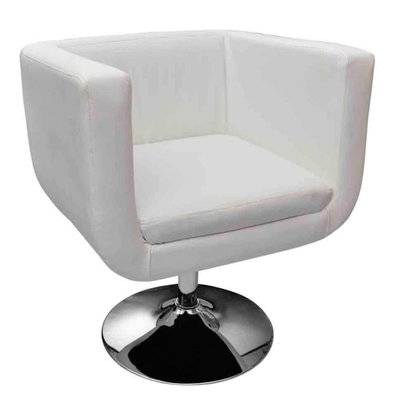Fauteuil siège tabouret lounge club design moderne réglable blanc 1102020/3 - 1102020/3 - 3000140031305