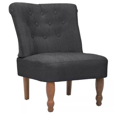 Fauteuil chaise siège lounge design club sofa salon en style français 2 pcs tissu gris 1102027/3 - 1102027/3 - 3000140091309