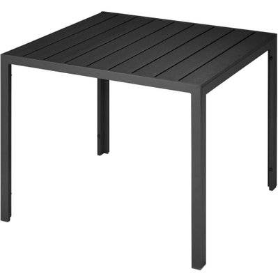 Table de jardin carrée moderne aluminium 90 x 90 cm noir 2208257 - 2208257 - 3000138161304