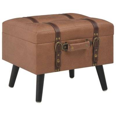 Banquette pouf tabouret meuble tabouret de rangement 40 cm marron synthétique 3002173 - 3002173 - 3001449489620
