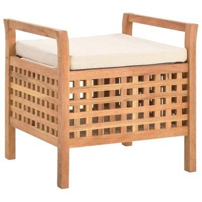 Banquette pouf tabouret meuble banc de rangement cm bois de noyer massif 3002174 - 3002174 - 3001449324907