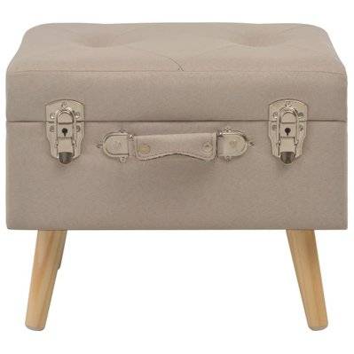 Banquette pouf tabouret meuble tabouret de rangement 40 cm beige tissu 3002107 - 3002107 - 3001458118955