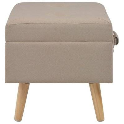 Banquette pouf tabouret meuble tabouret de rangement 40 cm beige tissu 3002107 - 3002107 - 3001458118955