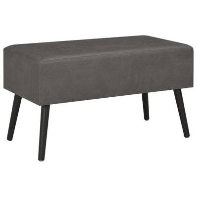 Banquette pouf tabouret meuble banc avec tiroirs 80 cm gris synthétique 3002125 - 3002125 - 3001456395754