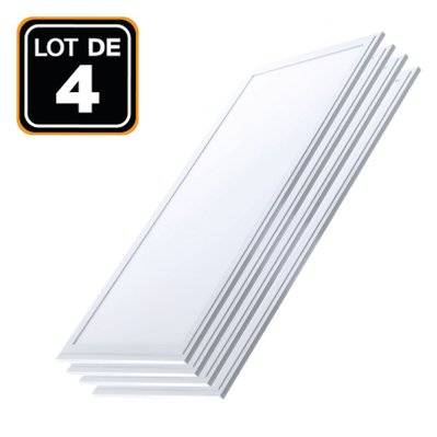 4 Dalles LED 1200x300 40W Blanc Neutre 4000k Haute Luminosité - Plusieurs modèles disponibles - 2454 - 9505114513619