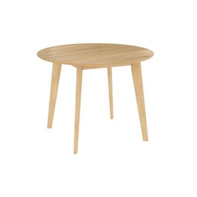 Table ronde Réno 4 personnes en bois clair D100 cm - 6443 - 3701324528580