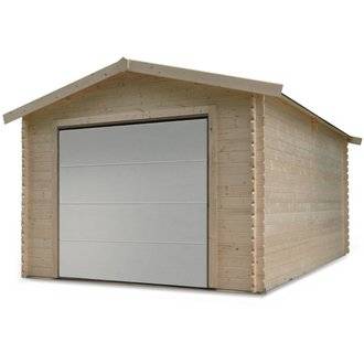 Garage bois "Traditional" - 18.19 m² - 3.58 x 5.08 x 2.82 m - 28 mm