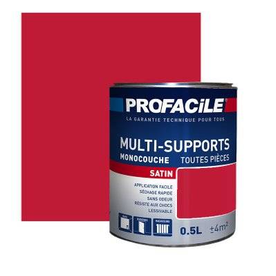Peinture intérieure multi-supports, PROFACILE 0.5 litre Rouge Garance - 140_1101 - 3700070116591