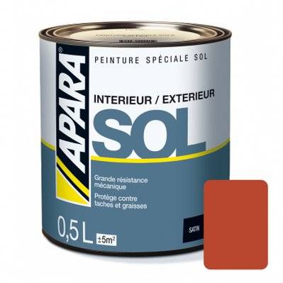 Peinture Sol Satin - APARA 0.5 litre Rouge tomette (RAL 3013) - 106_293 - 3700070113224