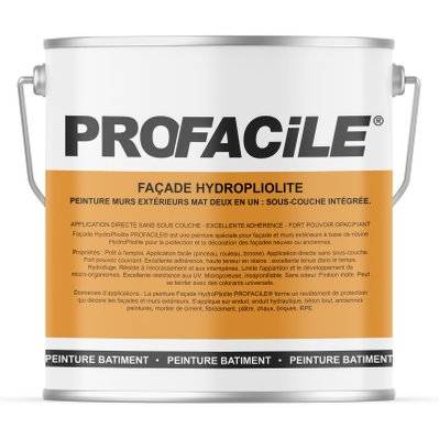 Peinture façade mat HydroPliolite PROFACILE, impression, finition, durable jusqu'a 10 ans 4 litres Gris Granit ( RAL 7035) - 105_1346 - 3700070118922