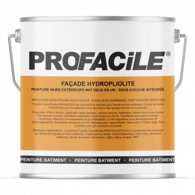 Peinture façade mat HydroPliolite PROFACILE, impression, finition, durable jusqu'a 10 ans 4 litres Beige (RAL 080 80 10) - 105_1372 - 3700070119127