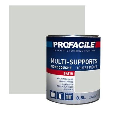 Peinture intérieure multi-supports, PROFACILE 0.5 litre Gris Clair - 140_1081 - 3700070116492