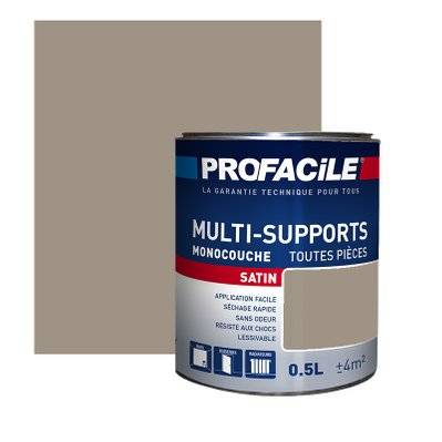 Peinture intérieure multi-supports, PROFACILE 0.5 litre Brun Taupe - 140_1103 - 3700070116607