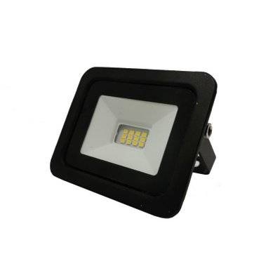 Projecteur LED Extérieur 10W IP65 Noir - Blanc Froid 6000K - 8000K - SILAMP - FE72-10W_WH - 0643845373283