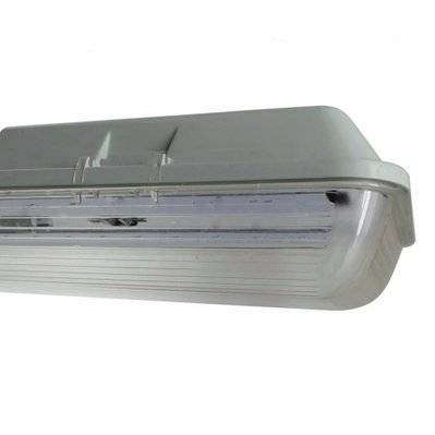 Réglette LED étanche Double pour Tubes LED T8 150cm IP65 (boitier vide) - SILAMP - NOTUBI-P11-150 - 7426836788418