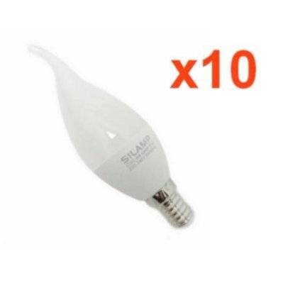 Ampoule LED E14 Flamme 8W 220V Ø38mm (Pack de 10) - Blanc Neutre 4000K - 5500K - SILAMP - PACK-LE14-7-8W_CW - 7426924084200