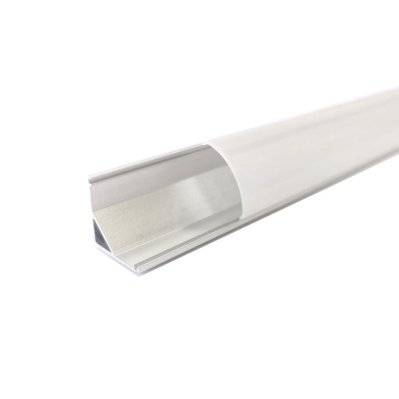 Profilé Aluminium Angle 2m pour Ruban LED Couvercle Blanc Opaque - SILAMP - 2M-BARRA-2 - 7426836792132