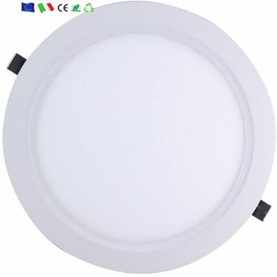 Spot LED Extra Plat Rond 24W Blanc - Blanc Froid 6000K - 8000K - SILAMP - F56-24W_WH - 7426836794488