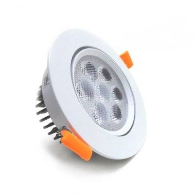 Spot Encastrable Orientable LED Rond 7W 80° - Blanc Froid 6000K - 8000K - SILAMP - FI35-7W_WH - 7426924040206