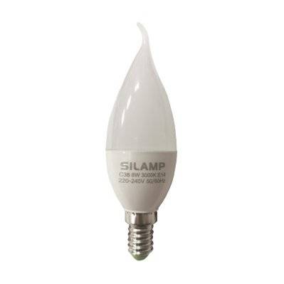Ampoule LED E14 Flamme 8W 220V Ø38mm - Blanc Chaud 2300K - 3500K - SILAMP - LE14-7-8W_WW - 7426924045591