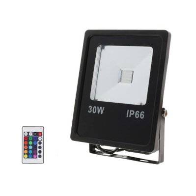 Projecteur LED RGB 30W Extérieur IP66 Plat NOIR - SILAMP - 5212 - 7426924044365