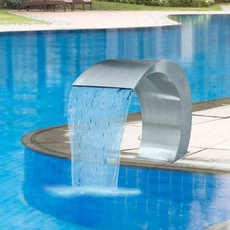 vidaXL Fontaine cascade de piscine Acier inoxydable 45 x 30 x 60 cm