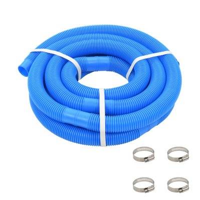 vidaXL Tuyau de piscine avec colliers de serrage Bleu 38 mm 6 m - 91749 - 8718475721918