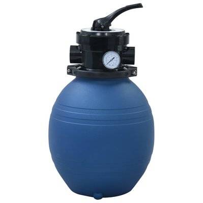 vidaXL Filtre à sable pour piscine avec vanne 4 positions Bleu 300 mm - 92246 - 8719883791593