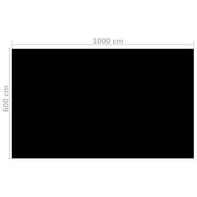 vidaXL Couverture de piscine rectangulaire 1000x600 cm PE Noir - 92966 - 8720286139950