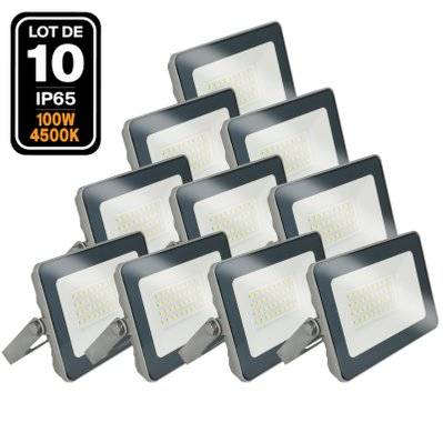 10 Projecteurs LED 100W ProLine 4000K Haute Luminosité - 1636 - 7109611285158