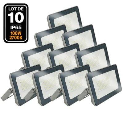 10 Projecteurs LED 100W ProLine 3000K Haute Luminosité - 1635 - 7109616404264