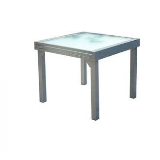 Table Molvina : table de jardin extensible 8 personnes en aluminium