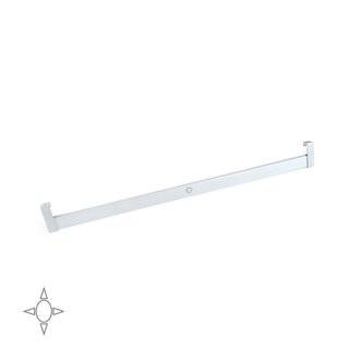 Barre de penderie armoire lumière Blanc LED, réglable 708-858 mm, 4 W-12V DC, capteur de mouvement, Aluminium, Anodisé mat