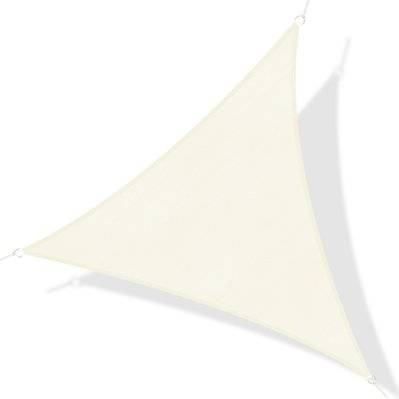 Voile d'ombrage triangulaire 4 x 4 x 4 m crème - 01-0620 - 3662970016022