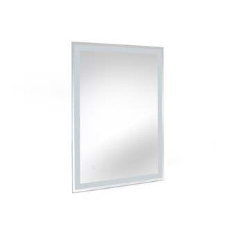 Emuca Miroir de salle de bain Hercule avec éclairage LED frontal et décoratif, rectangular 600 x 800 mm, AC 230V 50Hz, 45 W,
