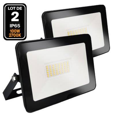 2 Projecteurs LED 100W Ipad Blanc chaud 3000K Haute Luminosité - 2429 - 7141269339296