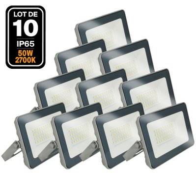 10 Projecteurs LED 50W Proline Blanc chaud 3000K Haute Luminosité - 1632 - 7109616157825