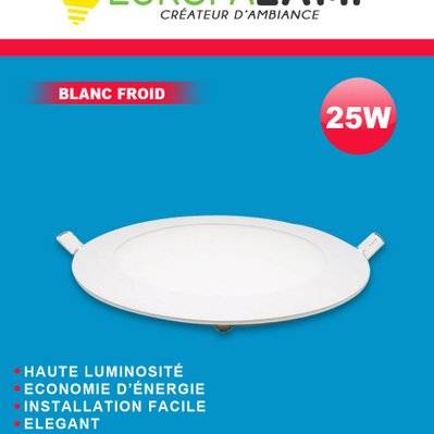 Spot Encastrable LED Rond Extra-Plat 24W - Blanc Froid 6000K - 506 - 7061115521661