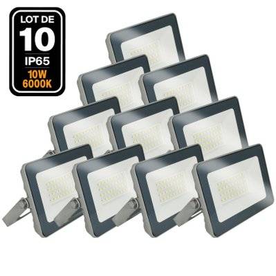10 Projecteurs LED 10W ProLine 6500K Haute Luminosité - 1640 - 7109615610420