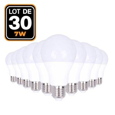30 Ampoules LED E27 7W 4500K Blanc Neutre Haute Luminosité - 728 - 7061111971989