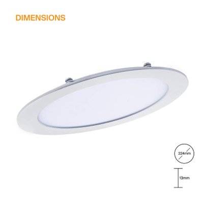 30 Spots Encastrable LED Downlight Rond Extra-Plat 18W Blanc Froid 6000K - 1969 - 7061114397007