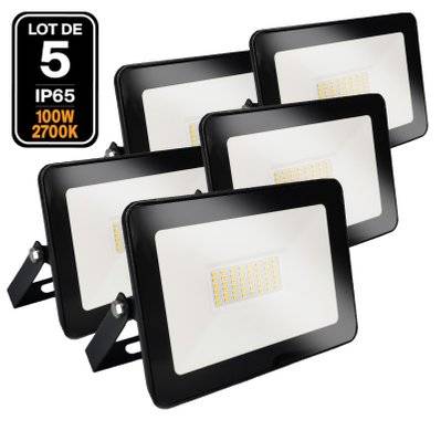 5 Projecteurs LED 100W Ipad Blanc chaud 3000K Haute Luminosité - 1899 - 7061117599835