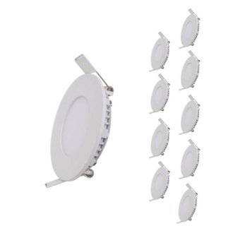 Spot LED Extra Plat Rond 6W Blanc (Pack de 10) - Blanc Froid 6000K - 8000K - SILAMP