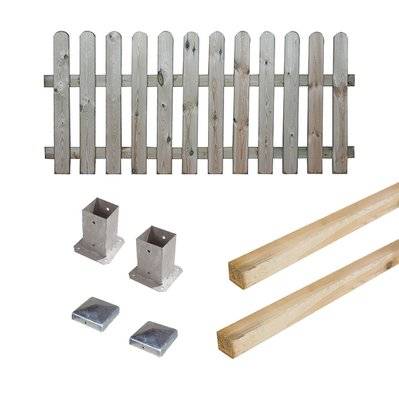 Kit barrière en bois Coquelicot H 80 cm à fixer - CMJ959135 - 3517239591355