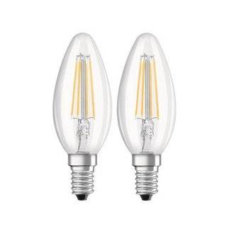 Pack de 2 ampoules LED flammes à filament - E14 - 4 W - blanc chaud