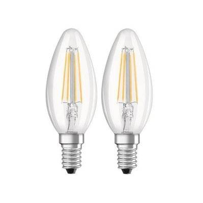 Pack de 2 ampoules LED flammes à filament - E14 - 4 W - blanc chaud - 4058075815773 - 4058075815773